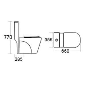 Closet / Kloset / Toilet Duduk Oulu Kw1 A 907 A907 Green Washer White