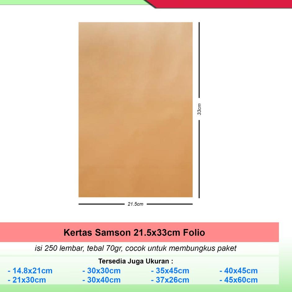 

Pasti Kekinian Kertas Samson F4 / Folio 21.5x33cm