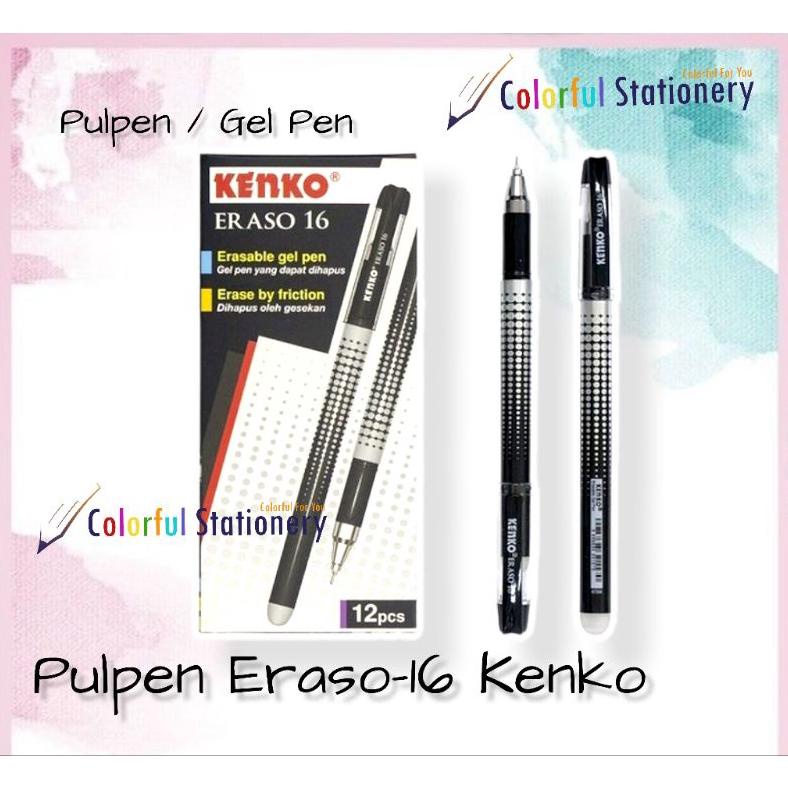 

Terlaris Pulpen / Ballpoint / Eraser Pen Kenko Eraso-16 (12 Pcs)