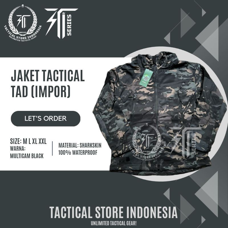 ORIGINAL Jaket TAD Tactical Helicon IMPOR - MULTICAM BLACK