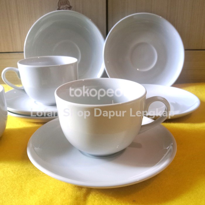 CANGKIR KERAMIK PUTIH POLOS (12PCS) #ORIGINAL