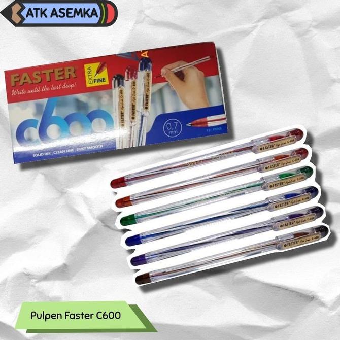 

Pulpen Faster C600 atk / Ballpoint / Pena - Hitam Atk