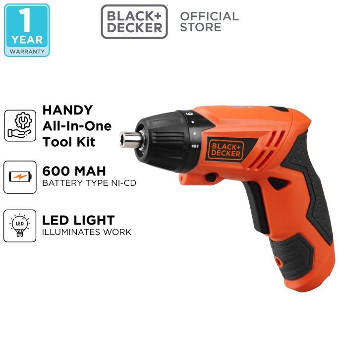 Black+Decker Bor Obeng Cordless Screwdriver 4.8V (KC4815-B1)