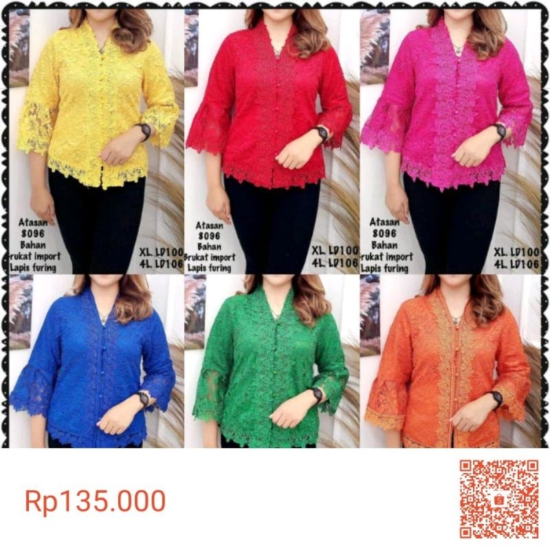 Baju Kebaya Atasan Brokat Nesha Bisa Cod R3B1 Ootd Trendy Trendy New Bayar Ditempat Keren Outfit Bag
