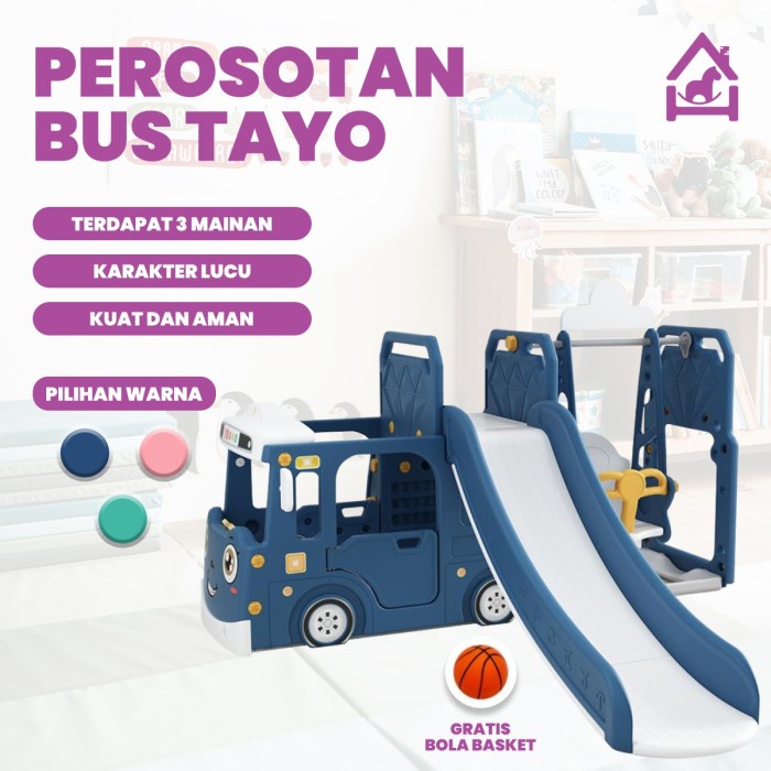 Terlaris Perosotan Prosotan Anak Tayo Perosotan Mobil 4 In 1 Murah Wm19090