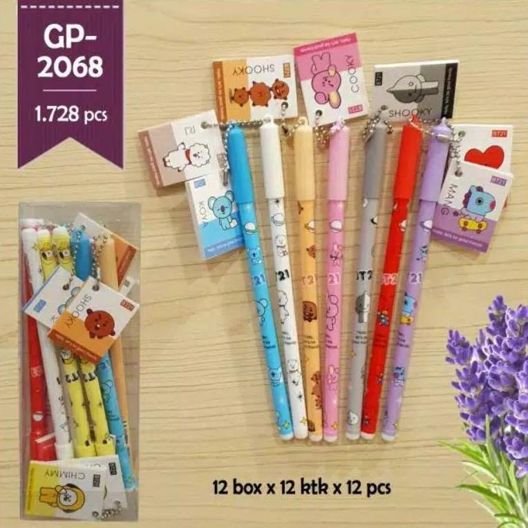 

Diskon Habis Pen Gel Karakter Bts Plus Gantungan Buku Isi 12 Pcs