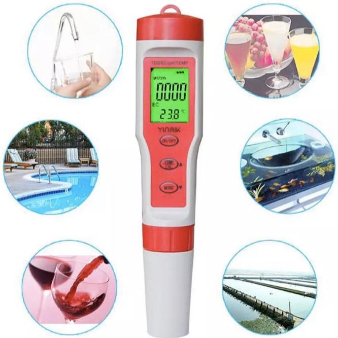 Ph Meter/Tds/Ec/ Temperatur And Auto Calibrate Ez9908 With Backlight