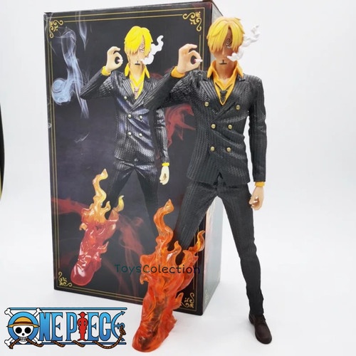 ACTION FIGURE ONE PIECE VINSMOKE SANJI SMOKING FIRE KICK BIG STATUE H-r426
