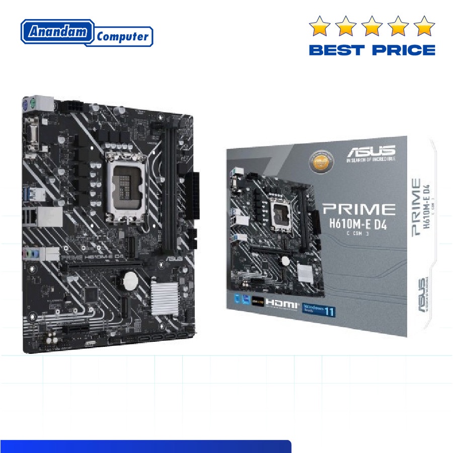 ASUS PRIME H610M-E CSM D4 DDR4 Motherboard Intel LGA 1700