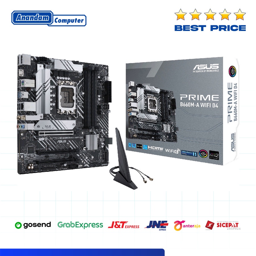 Motherboard Asus PRIME B660M-A WIFI D4 (LGA1700, B660, DDR4, USB3.2)