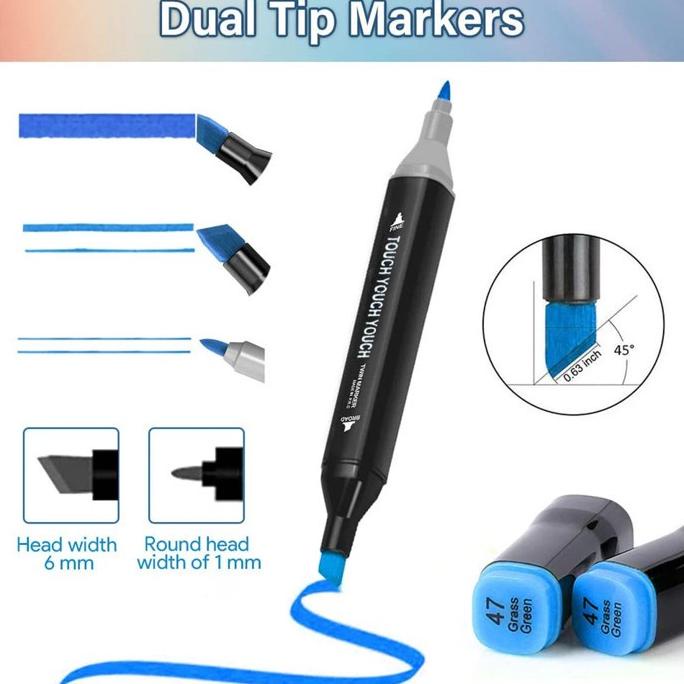 

Diskon Habis Spidol Warna Warni Art Brush Color Marker Pen Gambar Sketsa Touch Set