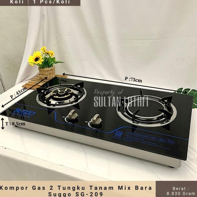 KOMPOR TANAM KOMPOR GAS 2 TUNGKU TANAM MIX BARA SUGGO SG-209 BEST SELLER EL09I09A82L