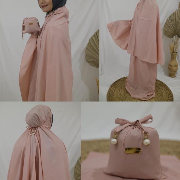 mukena travel 2 in 1 mini korea silky Tavva
