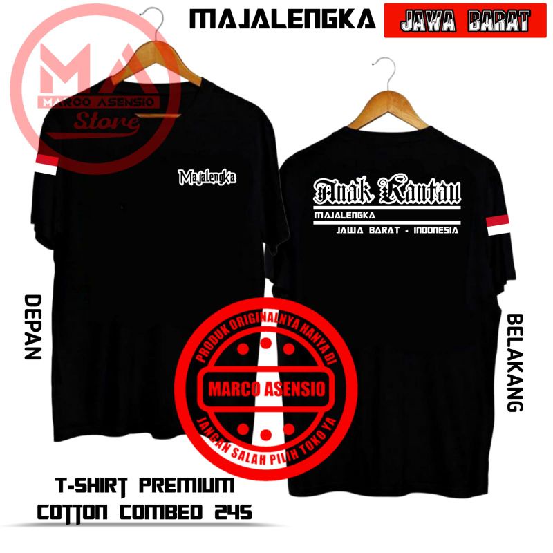 KAOS PREMIUM FASHION PRIA MAUPUN WANITA DESAIN TULISAN ANAK RANTAU MAJALENGKA JAWA BARAT | MA1 RLR