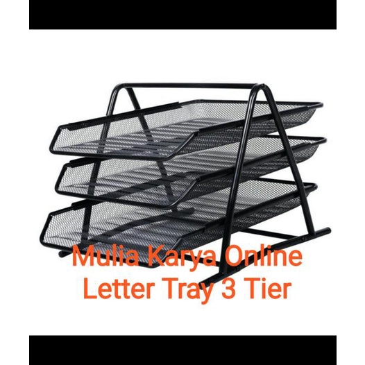 

Rak Surat 3 susun Jaring Besi / Letter Tray / Paper Tray 3 tingkat