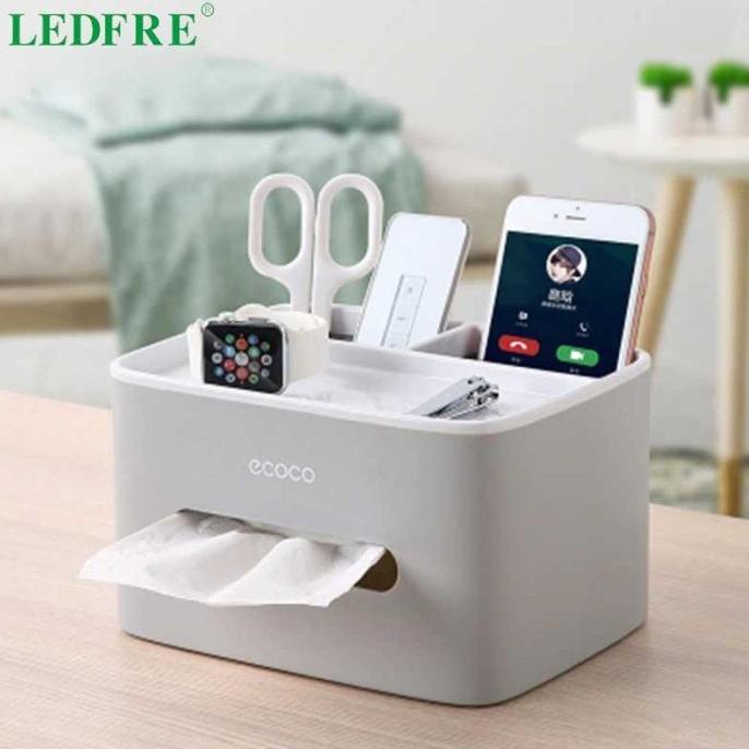 

ECOCO Storage Box Kotak Penyimpanan Office Desk Case Organizer Abu-Abu
