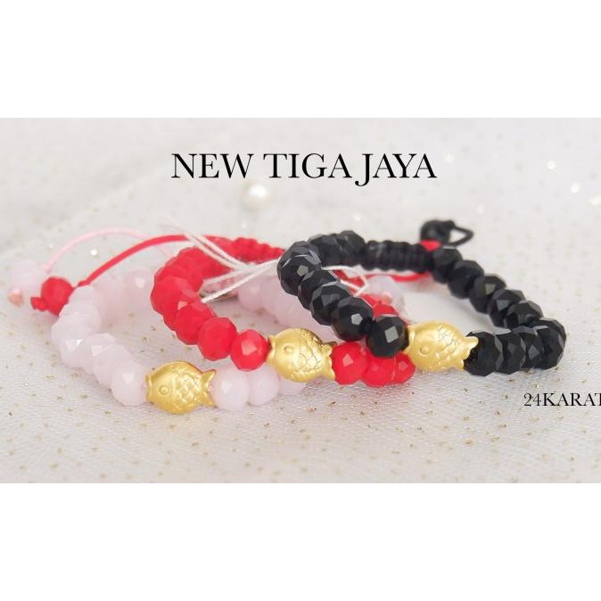 Gelang Bayi Kristal Charm Ikan Koi Mini 24K 999