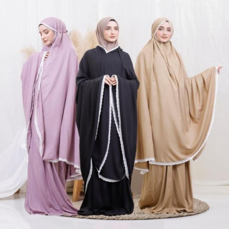 Promo Stok MUKENA DEWASA RENDA POLOS PREMIUM BAHAN ADEM/MUKENA BALI JUMBO POLOS RENDA