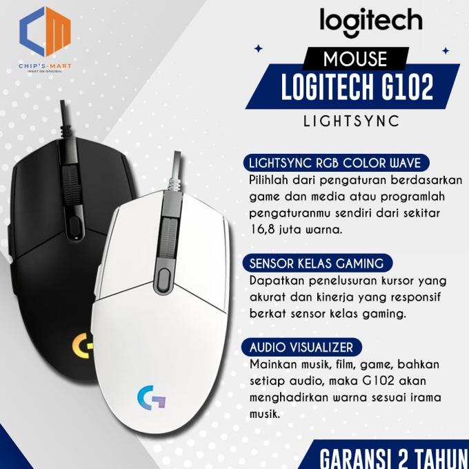 LOGITECH G102 PRODIGY Mouse Gaming black / white 100% original