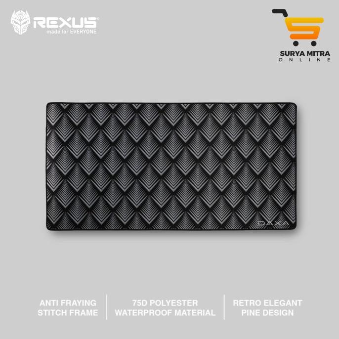 Rexus Mousepad Gaming Daxa Retro Pine Silver Mousemat Cloth XL