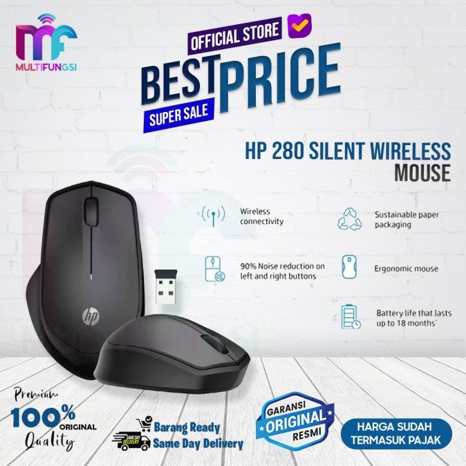 HP 280 Silent Wireless Mouse Garansi Resmi