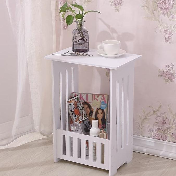 

Rak Meja buku majalah koran portable minimalis kayu tempat ruang tamu