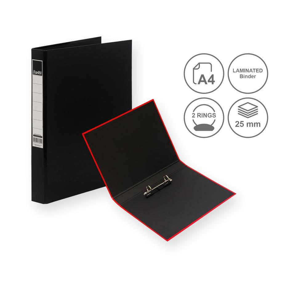 

Seller Resmi [BMS Surabaya] Bantex Laminated Ring Binder A4 2 Ring 25 mm