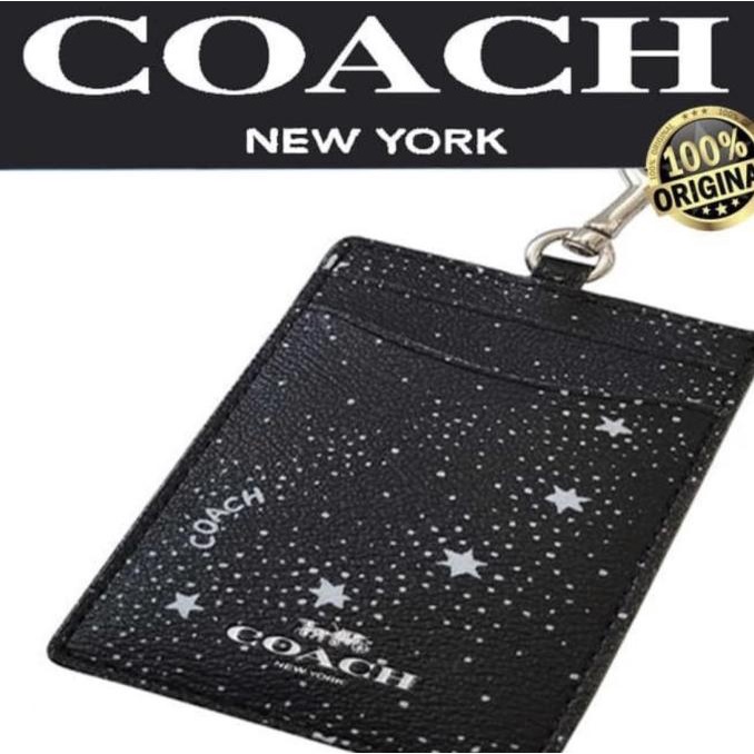 

COACH ID card lanyard new star night (BLACK)