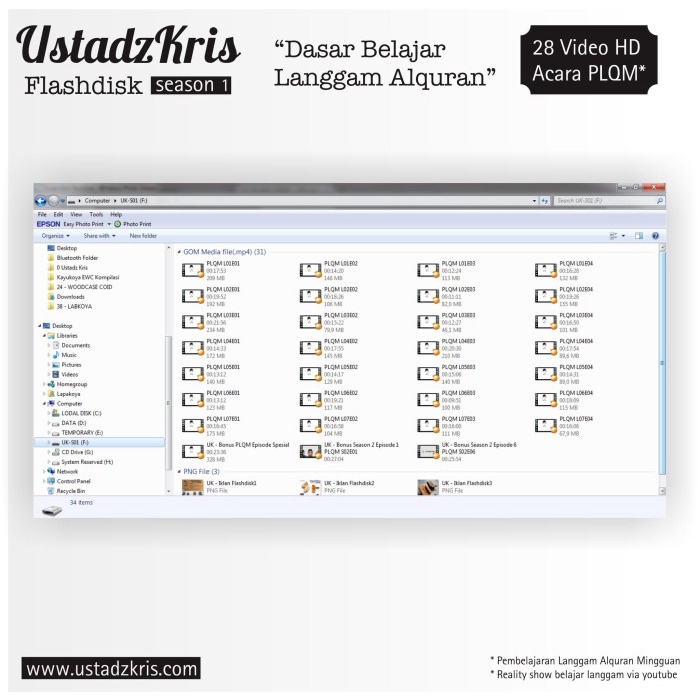 Promo Flashdisk Plqm Season 1 - Belajar Dasar Langgam Alquran Ustadzkris Terbaru