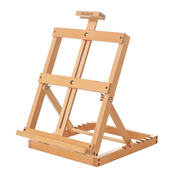 

Easel Meeden Table Top Easel H-Frame Studio Display Solid Wood Stand Lukis