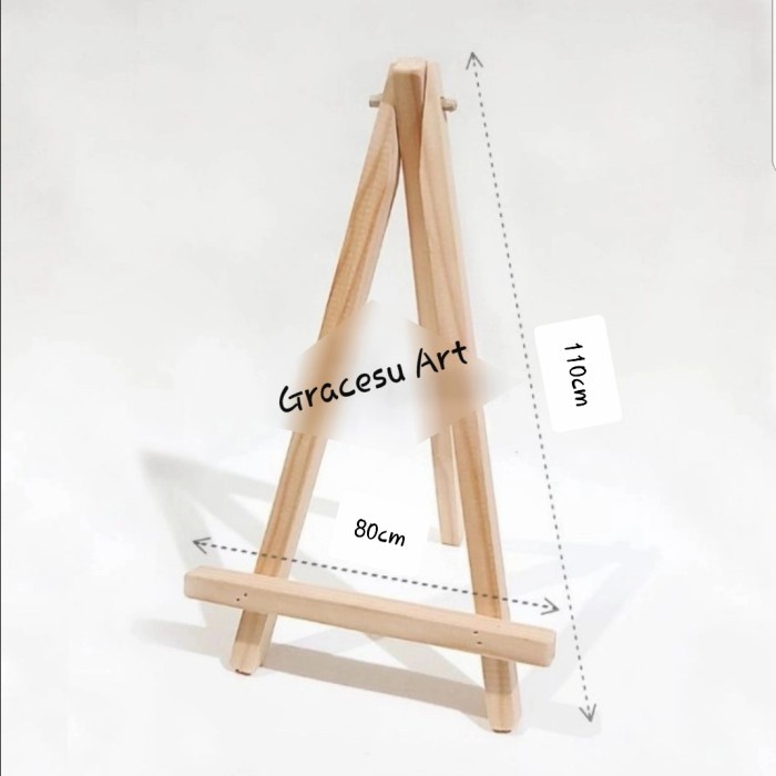 

Easel Wooden Easel Stand Tripod Kanvas Phoyo Lukisan 110X80Cm Art Diy Craf