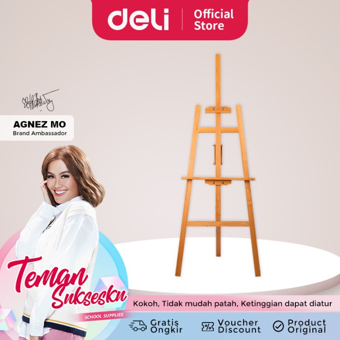 

Easel Deli Easel / Stand Meja Kayu Kokoh Untuk Menggambar 116.3X58Cm 73879