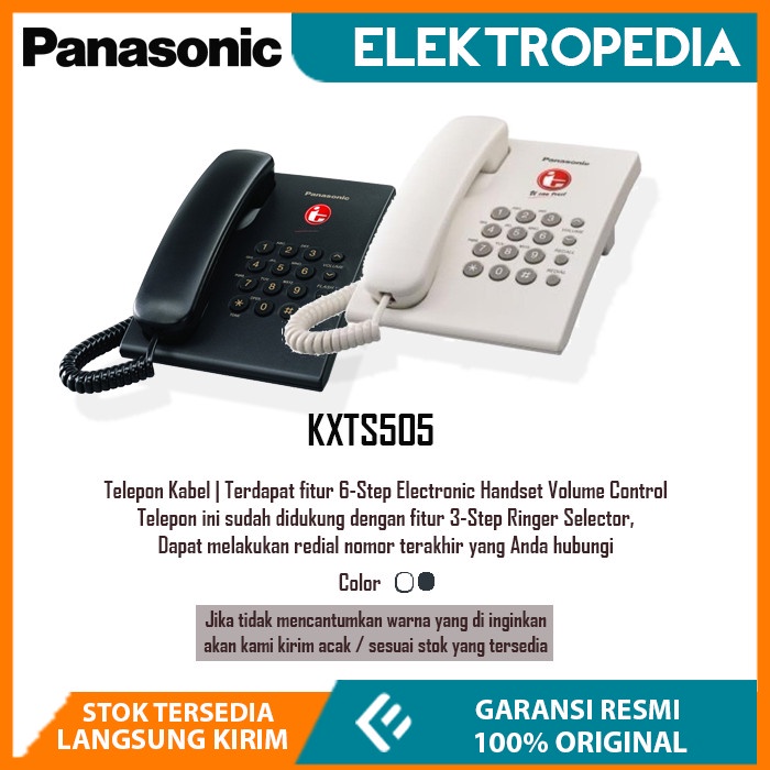 PANASONIC - PESAWAT TELEPON KXTS505 ( KABEL ) ORIGINAL TERBARU