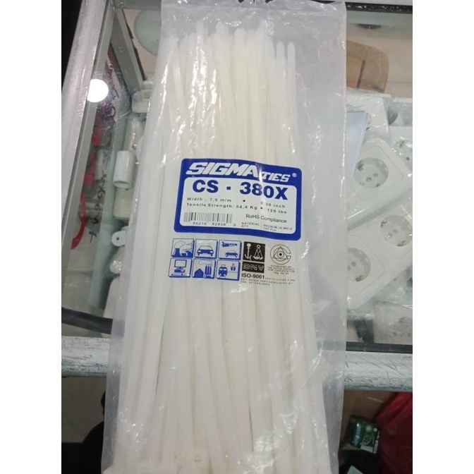 

Kabel Ties CS380X 40cm x 7,6mm Putih SIGMA