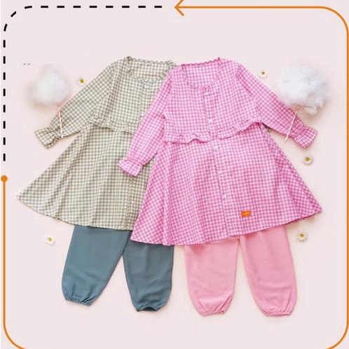 Baju Anak Perempuan Muslim + Baju Muslim Anak Perempuan Setelan 6