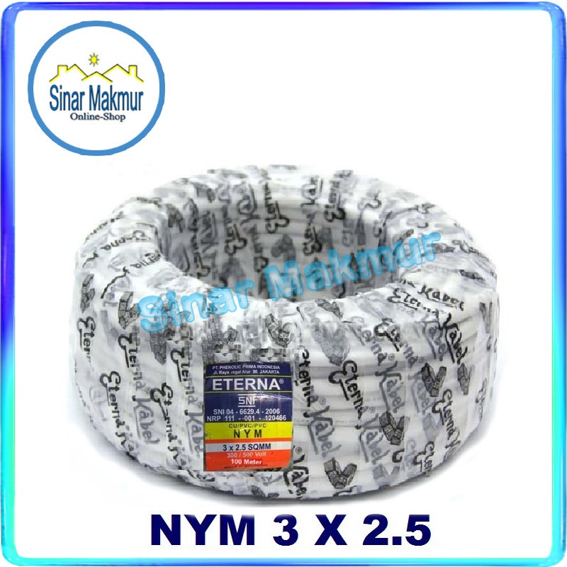 Kabel Listrik 3x2,5 MM 50 Meter (ETERNA)