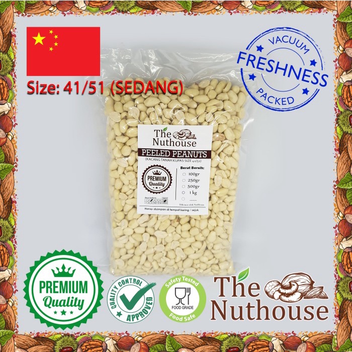 

500gr Kacang Tanah Kupas / Blanched Peanut Kernel Size 41/51 (Sedang)