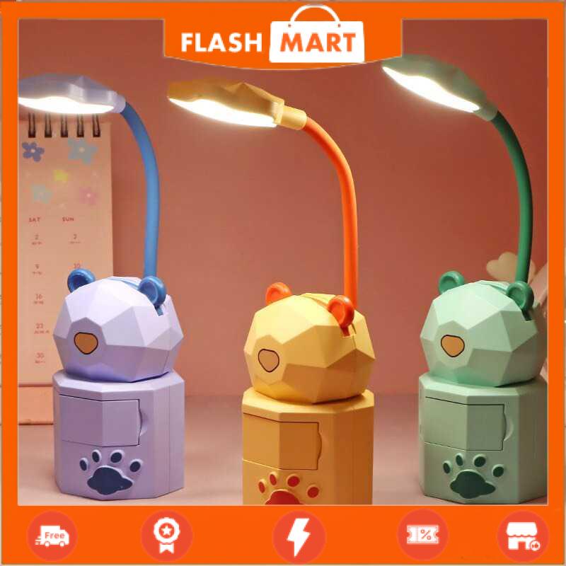 FLASHMART Lampu Meja Belajar USB Desk Lamp Desain Unik 0.6W Warm White - YC5806