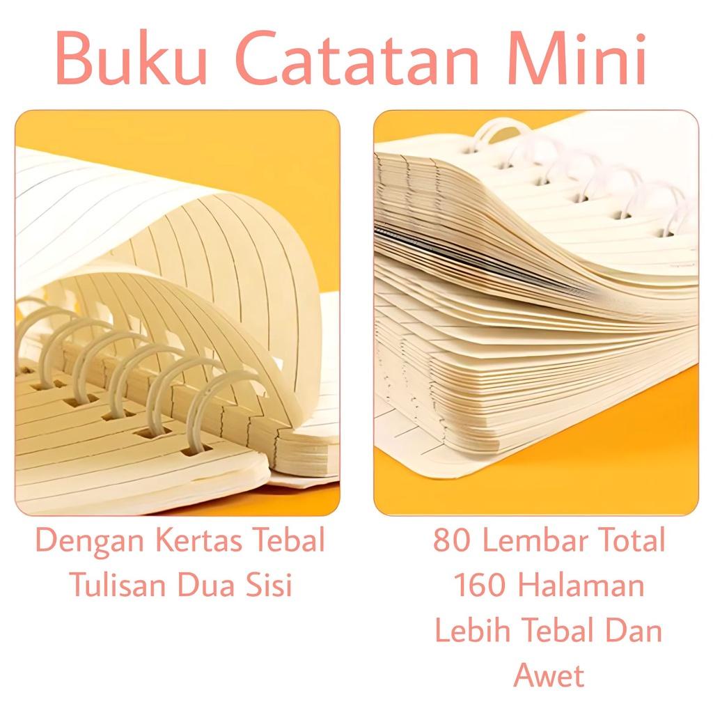 

Buku Tulis Notebook Mini Spiral A7 80 Lem / 160 Hal Motif Lucu Aestetic