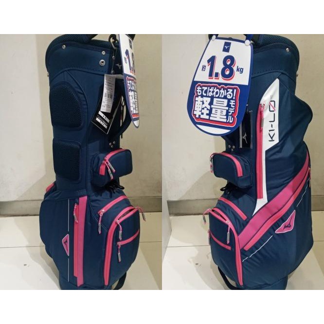 Tas Golf Golf Bag Mizuno Ultralight Cart Bag Nevy-Pink