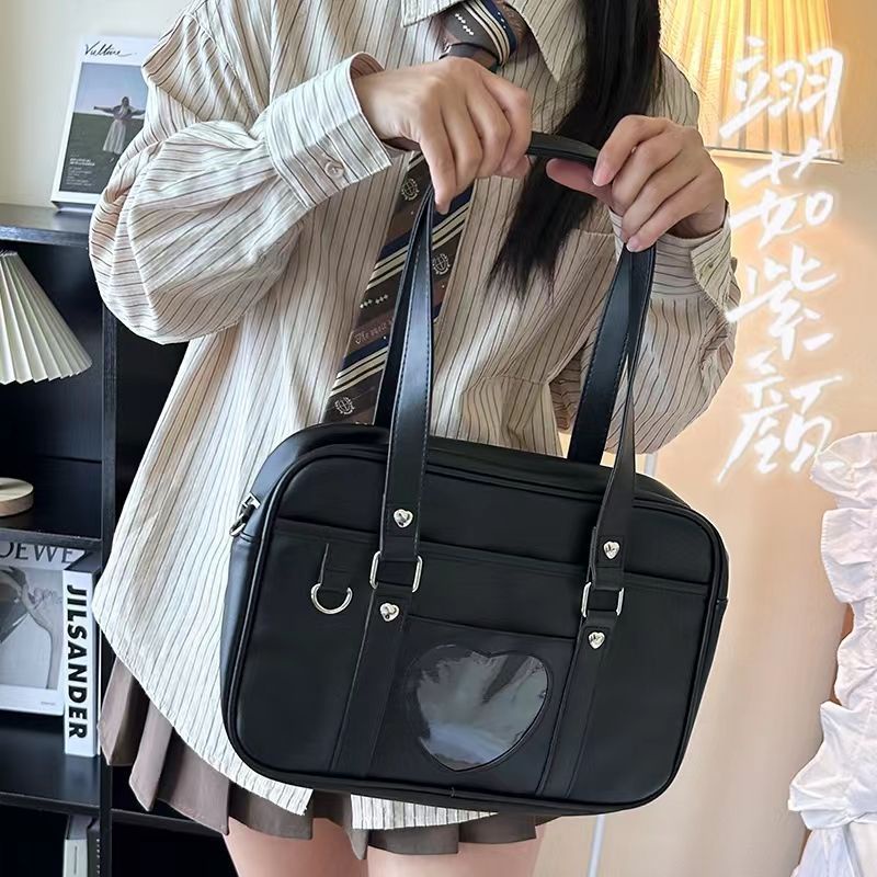 ¤Sera Yiru Ziyan Lolita Tas Komuter Gaya Jepang Tas Jk Perguruan Tinggi Jepang All-Match Gaya Kampus Tas Komputer Dua Dimensi