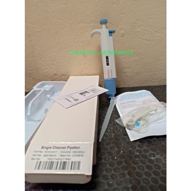 Micropipette 1-5 Ml Mikropipet Adjustable Volume 1000-5000 Ul Drawell