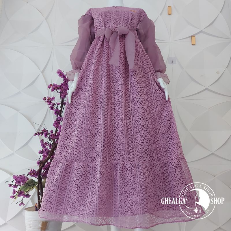 GAMIS BURKAT ARIFAH TERBARU/GAMIS BRUKAT LEBARAN CANTIK MODERN