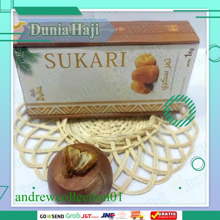 

DUNIA HAJI - KURMA RAJA SUKARI 1KG KURMA BASAH SUKARI DUS NR ONGKIR NOL