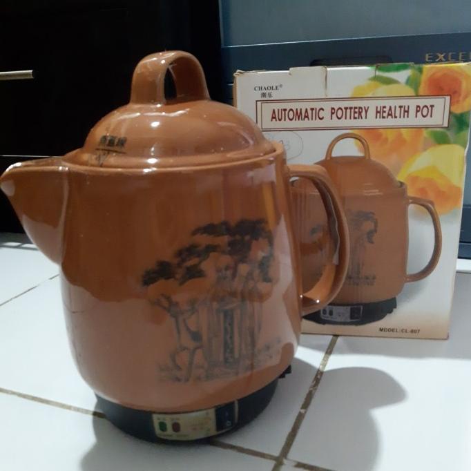 Teko Keramik Panci Obat Listrik Panci Godok Obat  Herbal Teko Listrik Yusmadell