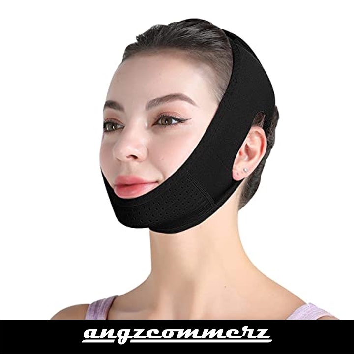 

ANGZCOMMERZ V shape lifting and firming breathable face strap Black 1 pcs