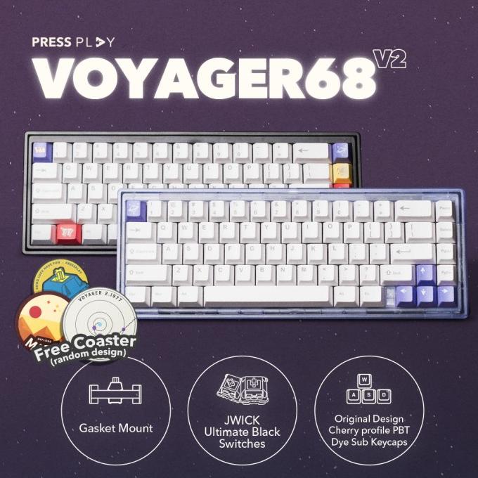 VOYAGER68 v2 65% 67-key Mechanical Keyboard by Press Play