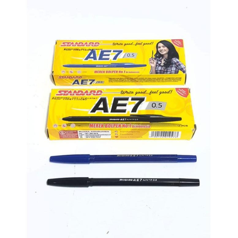 

[KODE RWKS7] Harga Grosir (per kotak 12pcs) Ballpoine/Pulpen STANDARD AE7 O,5 Original