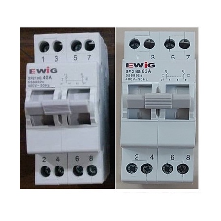 Ready MCB Saklar Pemindah Listrik PLN ke Genset atau lainnya 2Phase 40A 60A