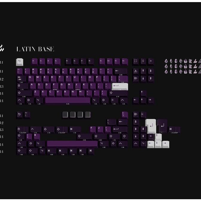 PBTFans PURPURITE - Doubleshot Tripleshot Cherry Keycaps KBDFans